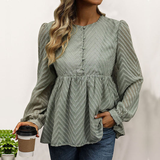 Long Sleeve Jacquard Shirt