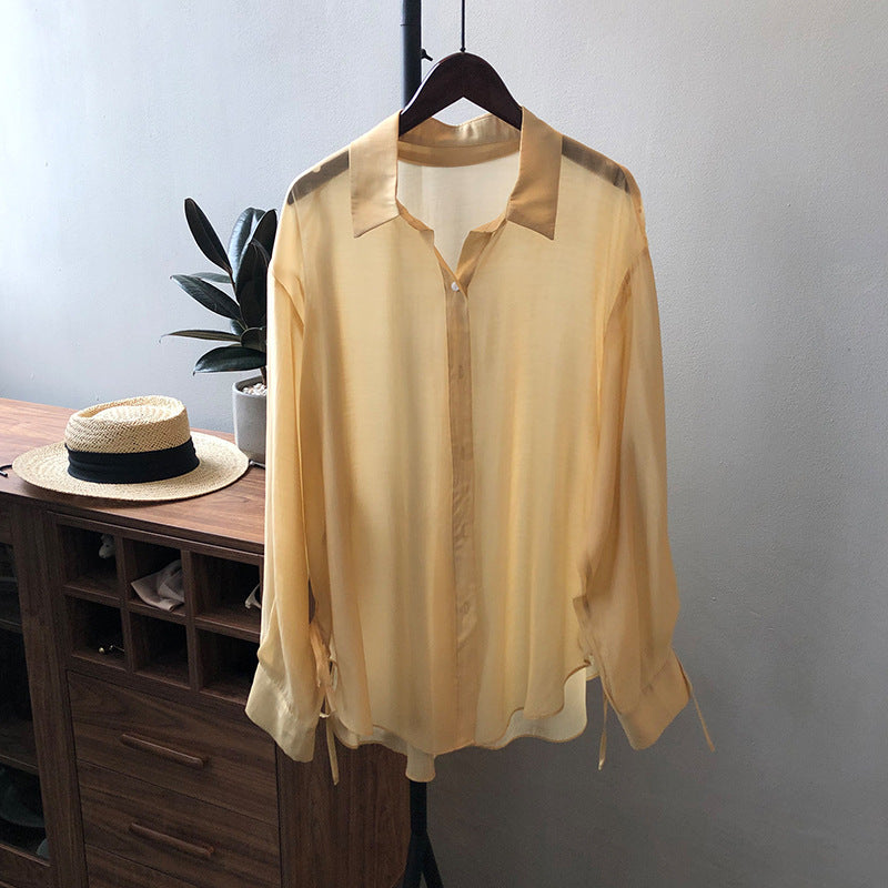 Camicia di protezione solare allentata leggera coreana