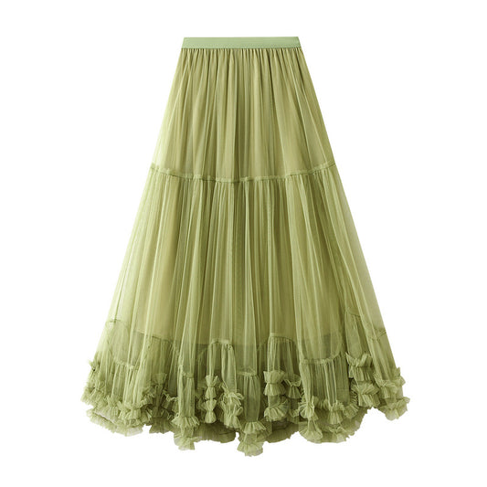 Oversized Sweet Fungus Lace A line Large Hem Pettiskirt CHENEW - Fashally.com