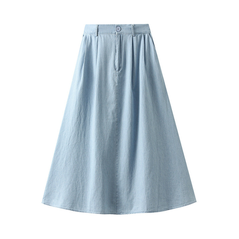 Pocket High Waist A Line Skirt