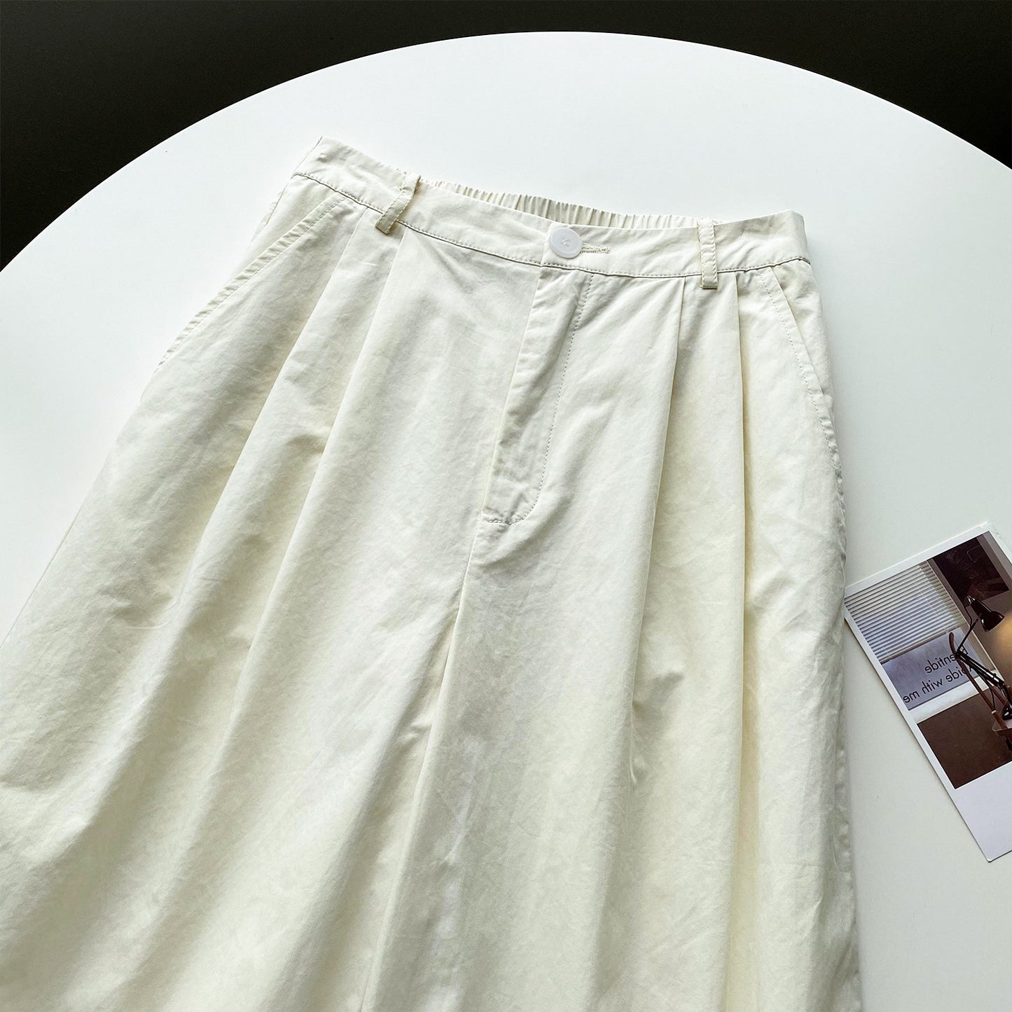 Korean High Waist Elastic Banana Pants