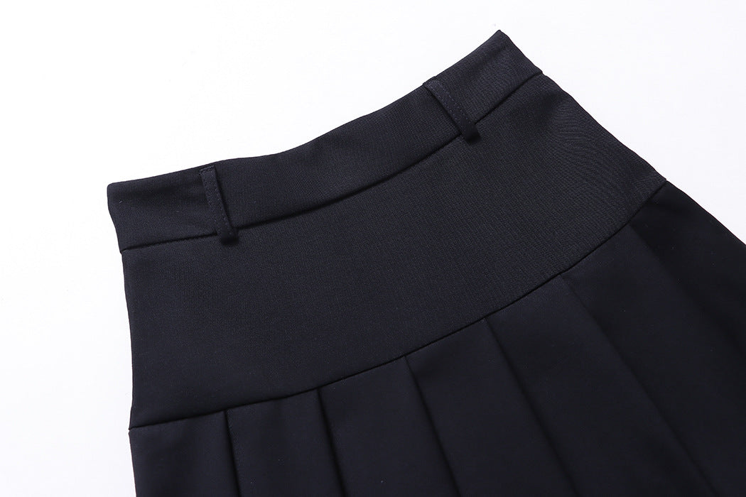 Cut A line Pleated Skirt