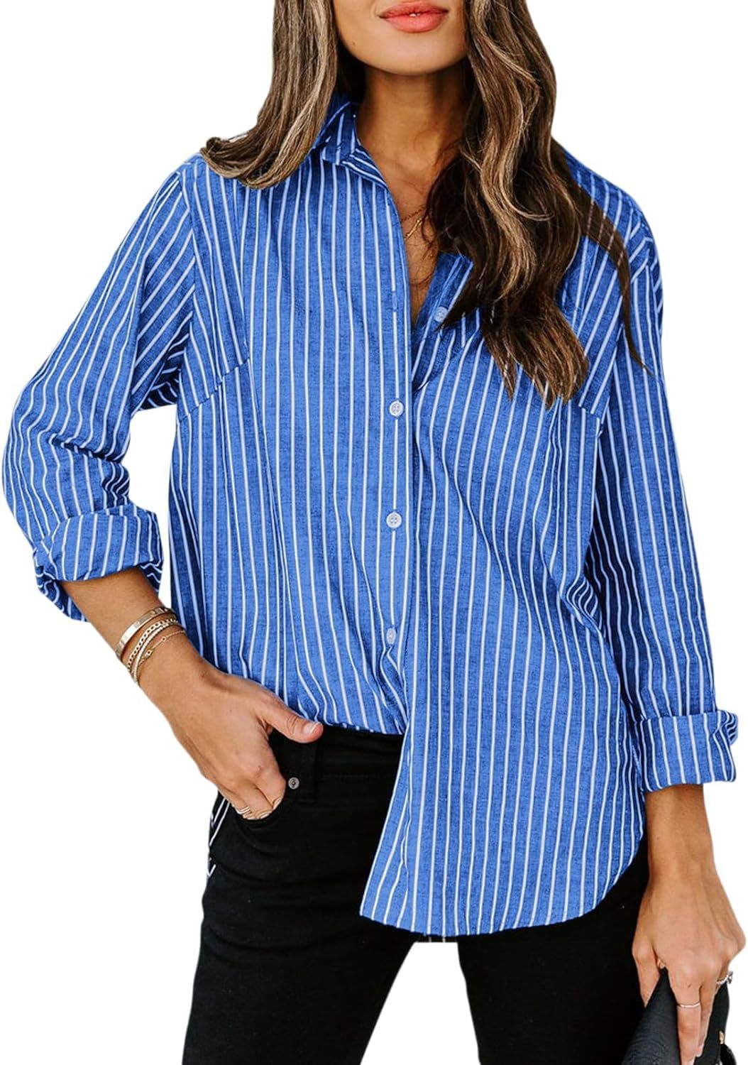 Striped Long Sleeve Button Shirt