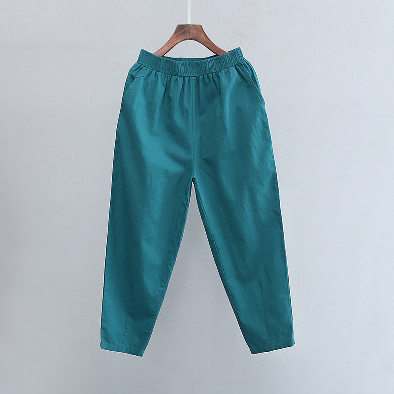 Summer Artistic Cotton Linen Casual Pants