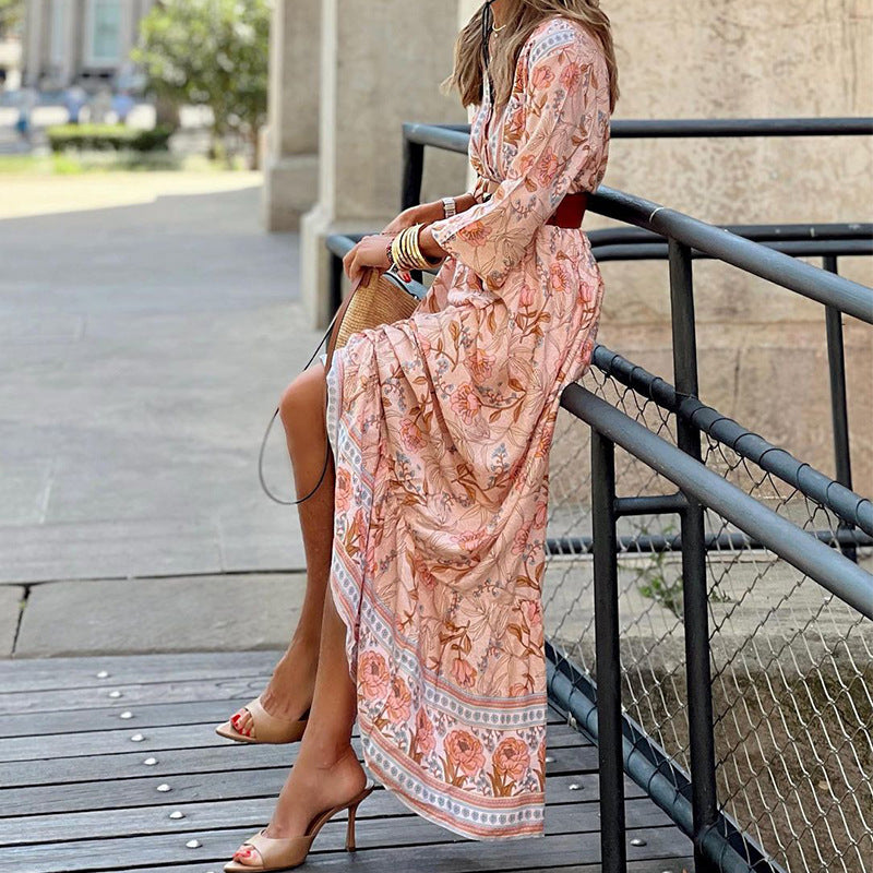 Bohemian Midi Printed Dress