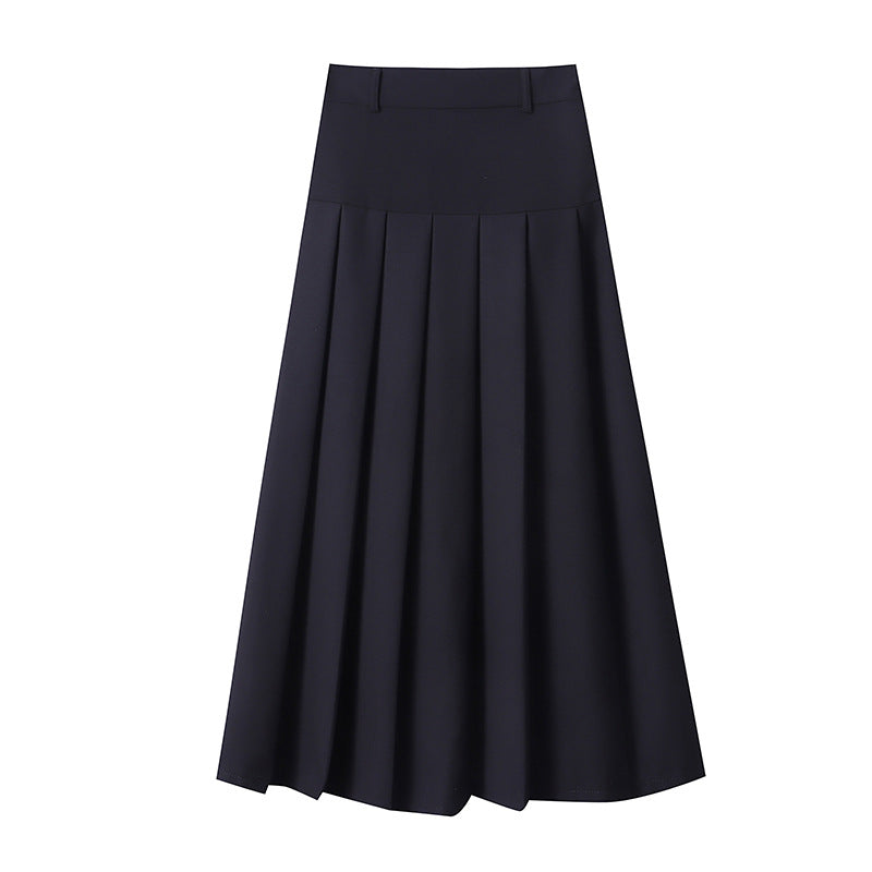 Cut A line Pleated Skirt