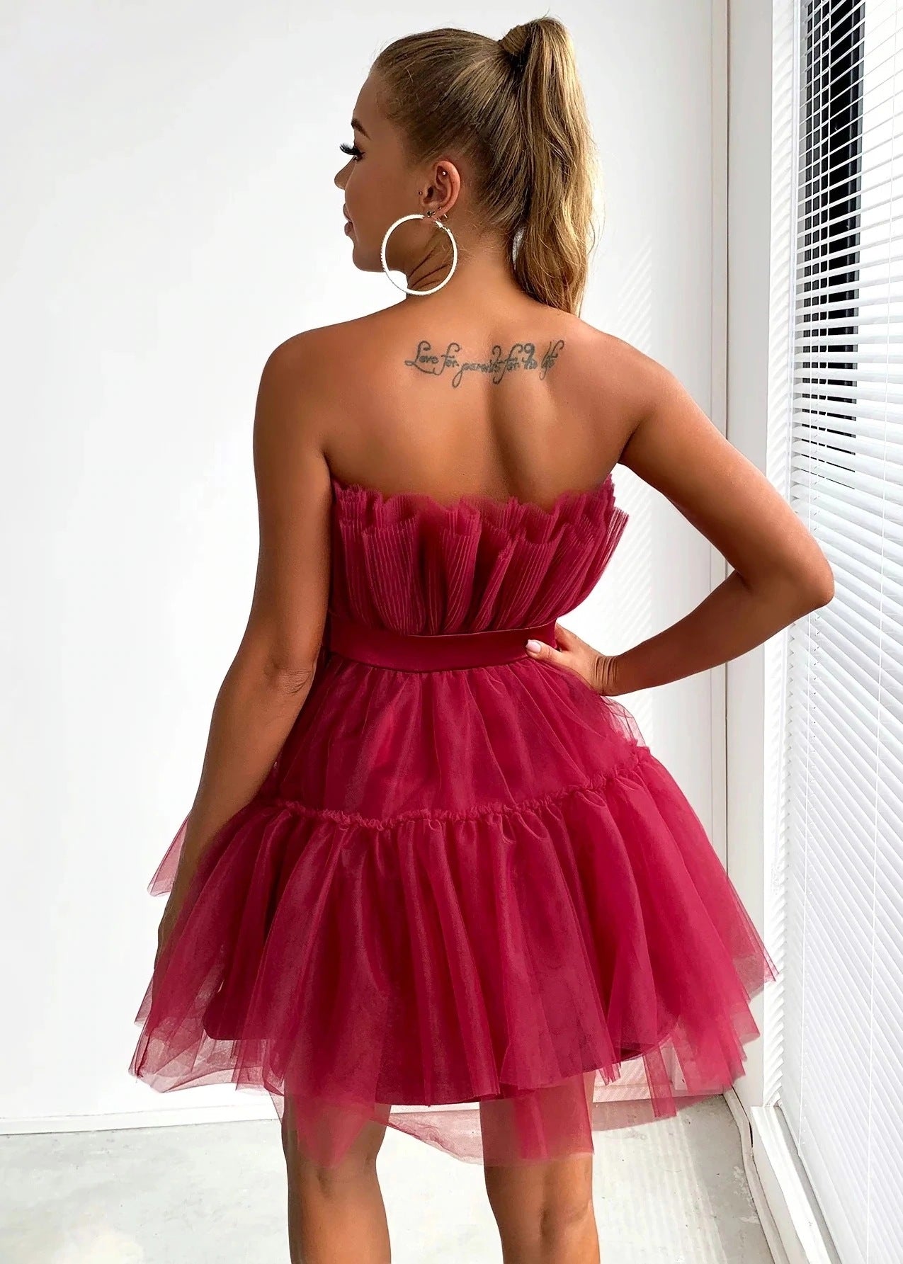 Top Mesh Graceful Bow Tutu Dress