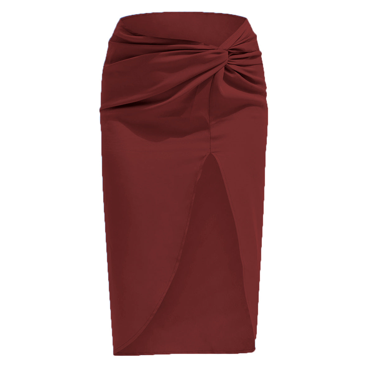 High Waist French Twist Irregular Asymmetric Skirt