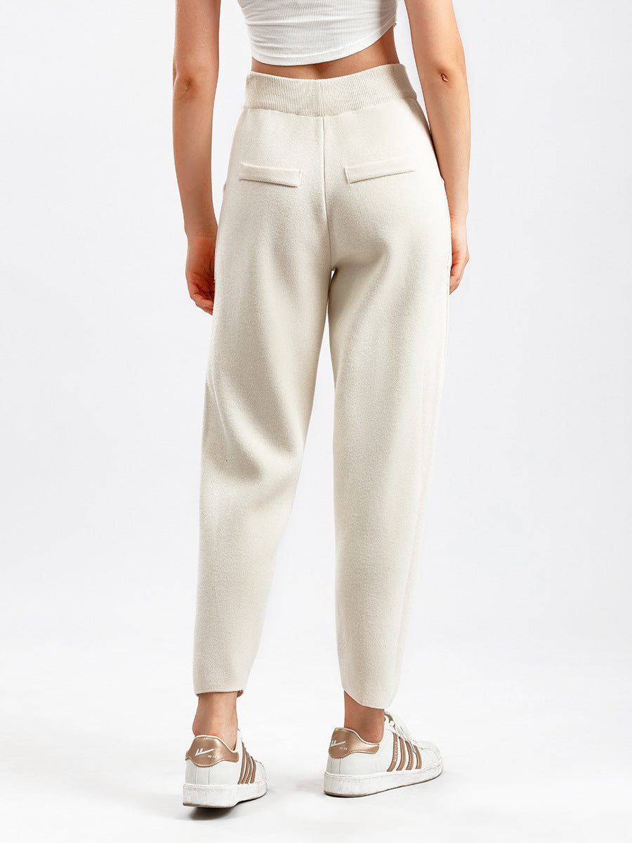 High Waist Knit Harem Pants