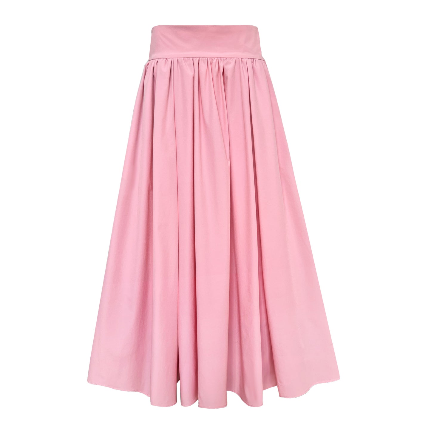 Pink Skirt Large Swing A Line Pleated Pleated Skirt