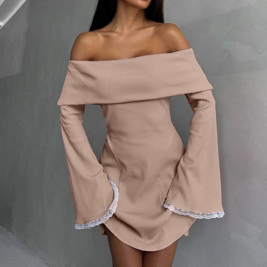 Robe de princesse sexy à manches cloches pour boîte de nuit