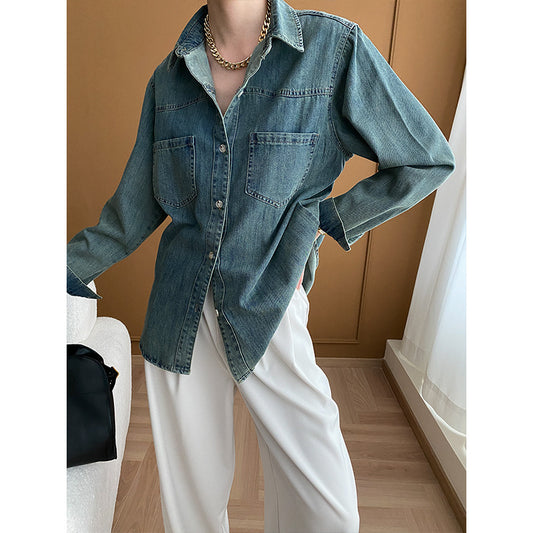 Retro Washed Denim Shirt