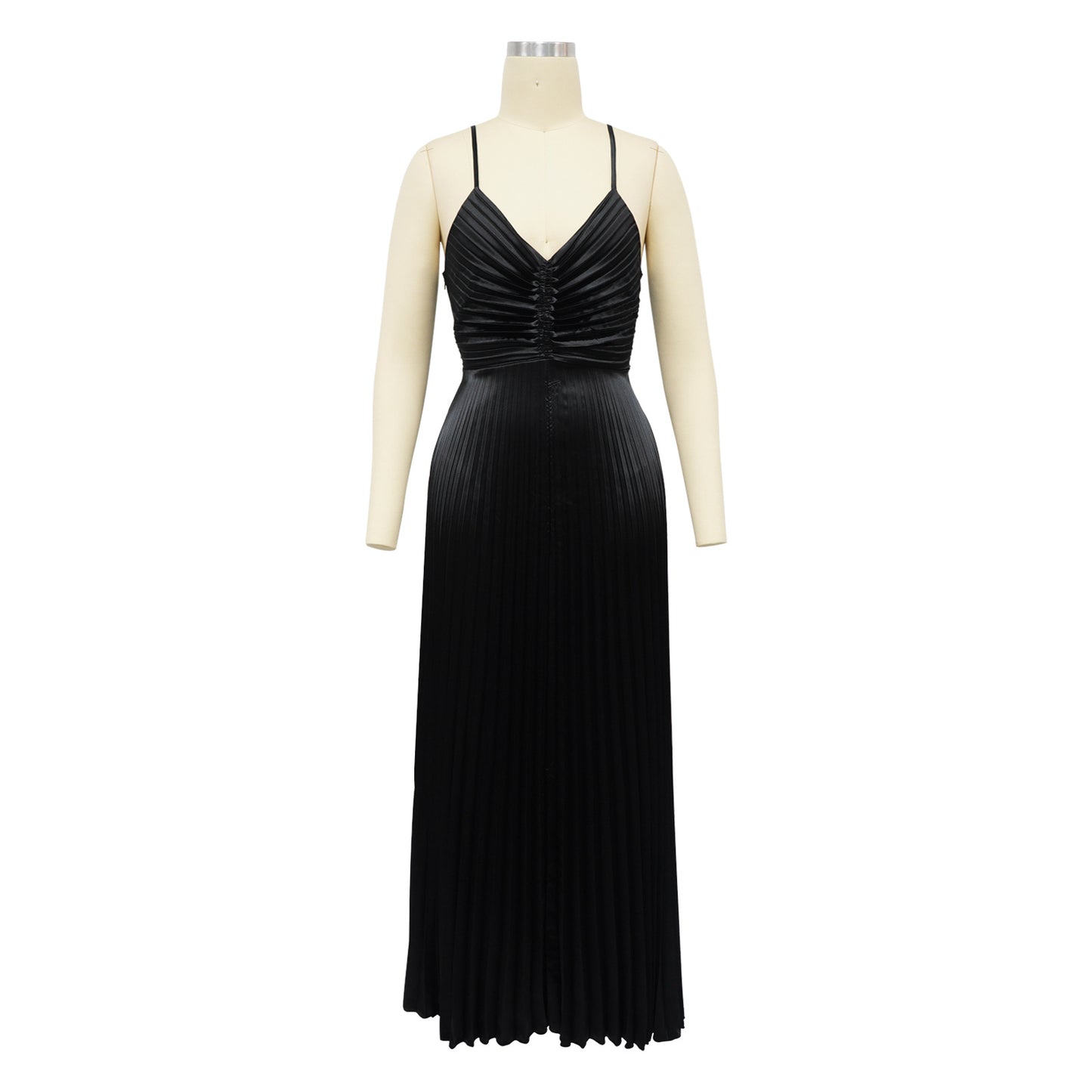 Elegant Silk Pleated Dress