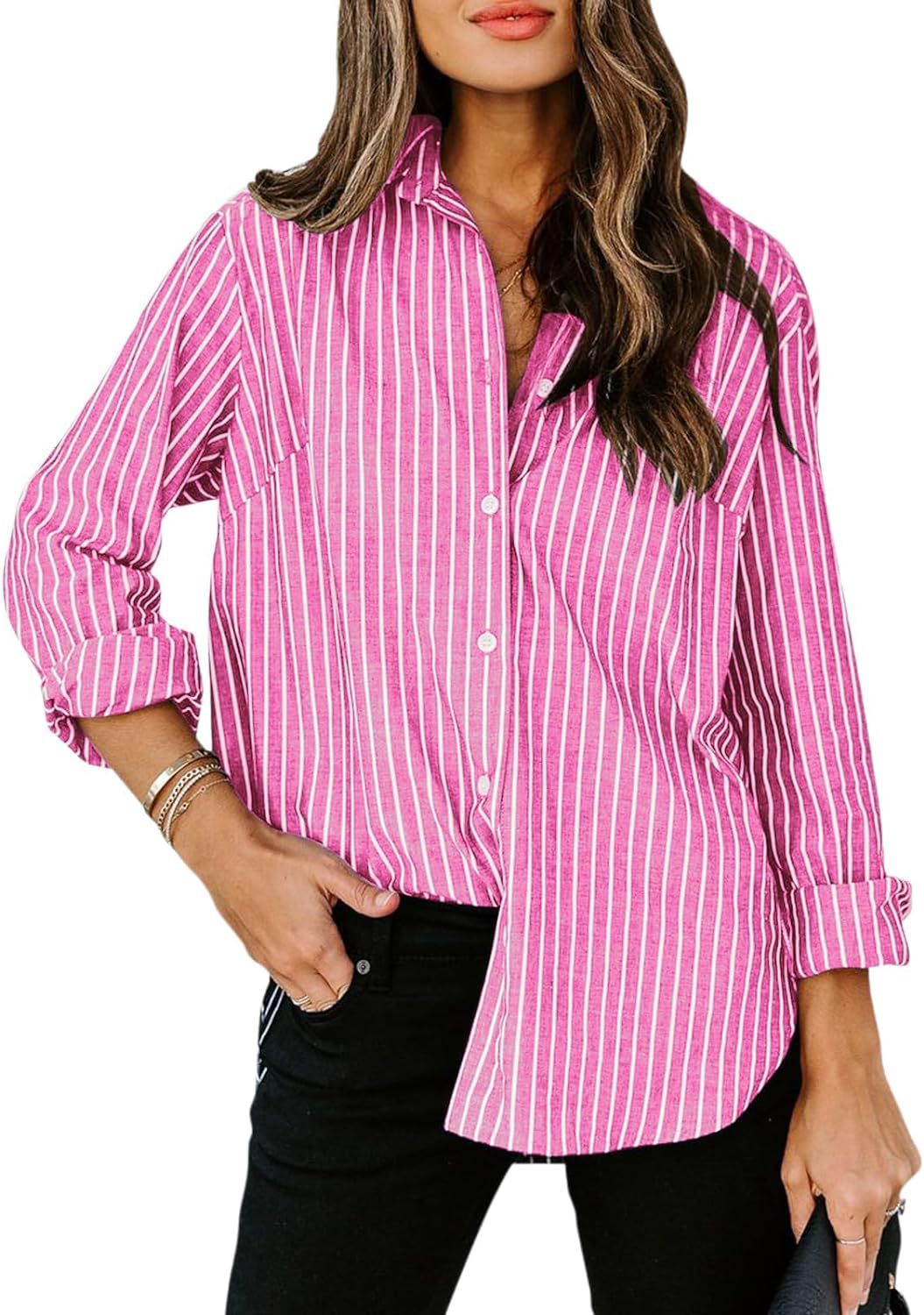 Striped Long Sleeve Button Shirt