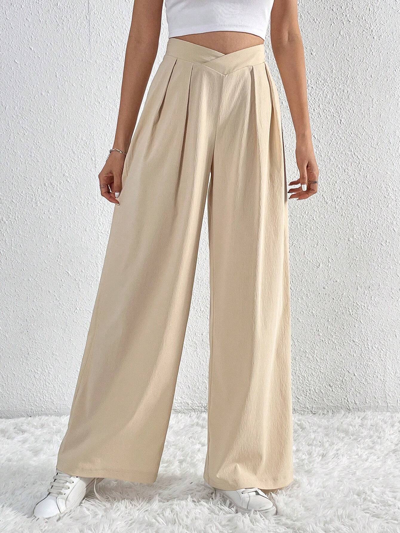 Office Pleated Casual Wide Leg Loose Pants