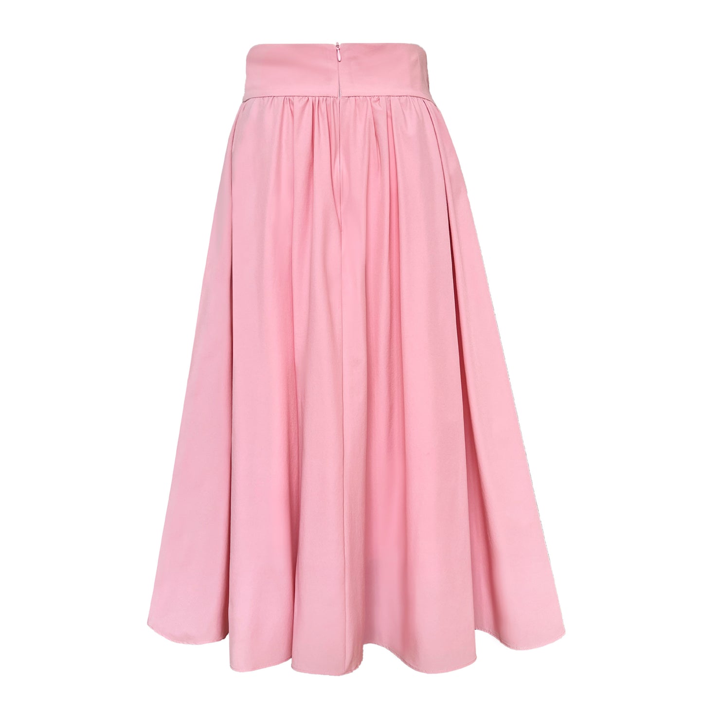 Pink Skirt Large Swing A Line Pleated Pleated Skirt