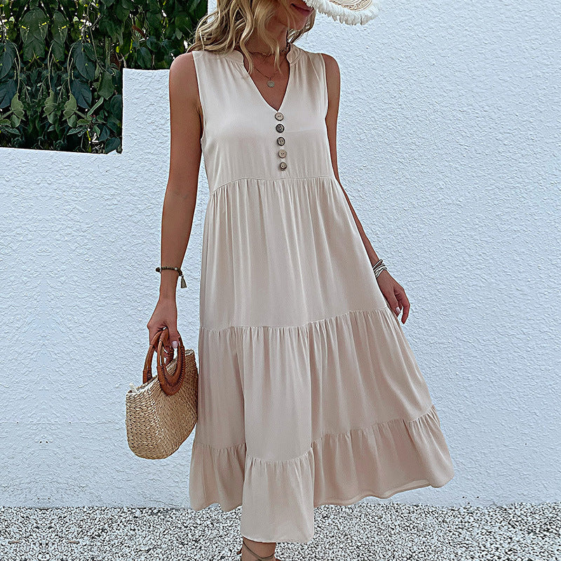 Sleeveless Loose Casual Babydoll Dress