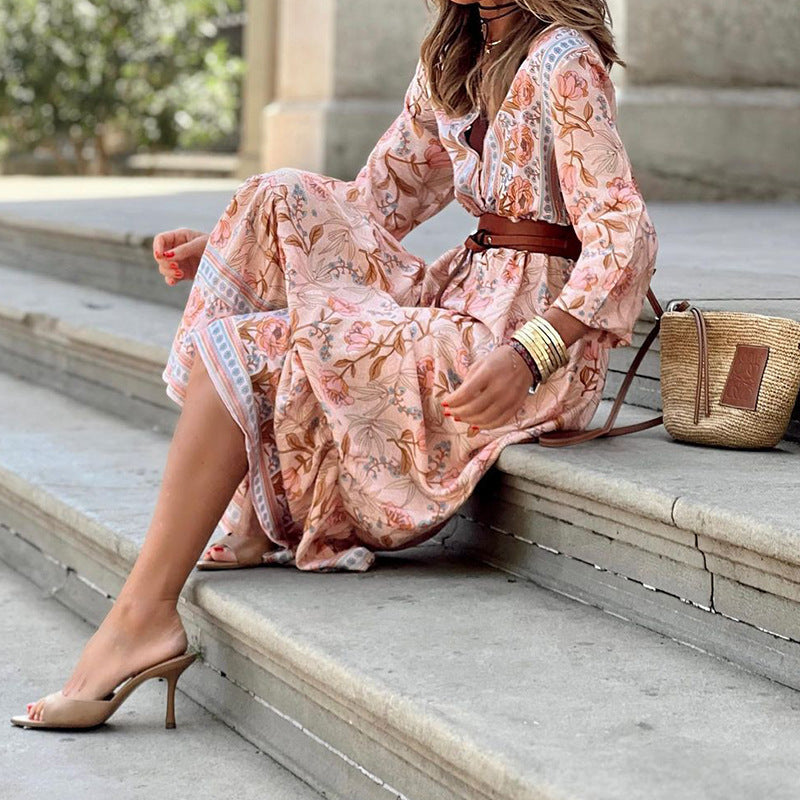 Bohemian Midi Printed Dress