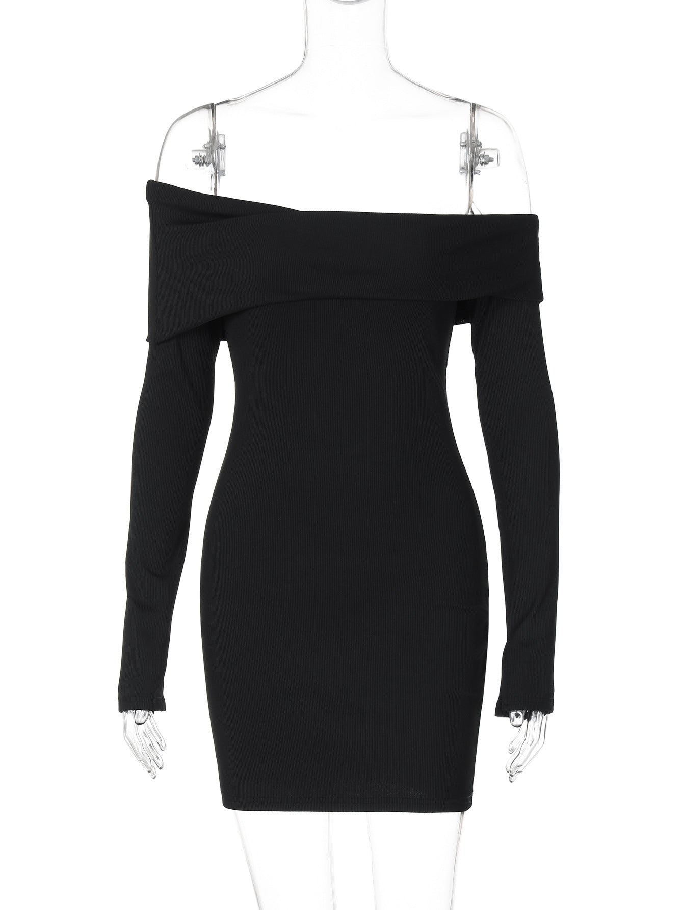 Slim Solid Color Sheath Dress