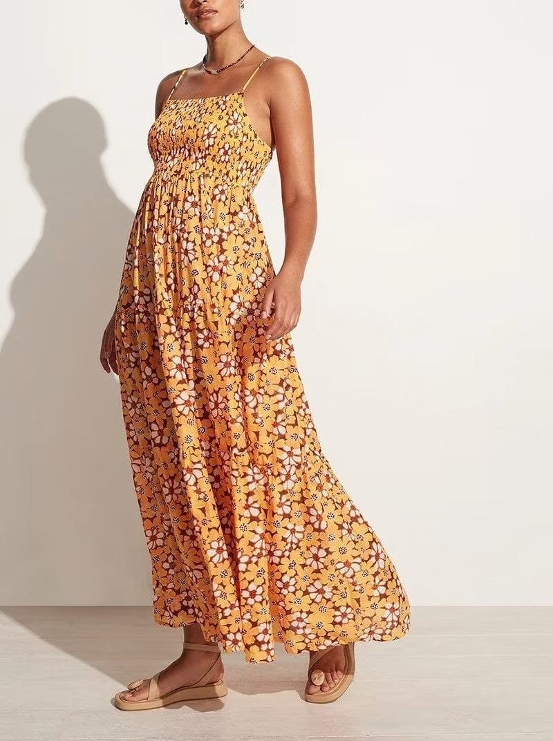 Sexy jurk met split en print