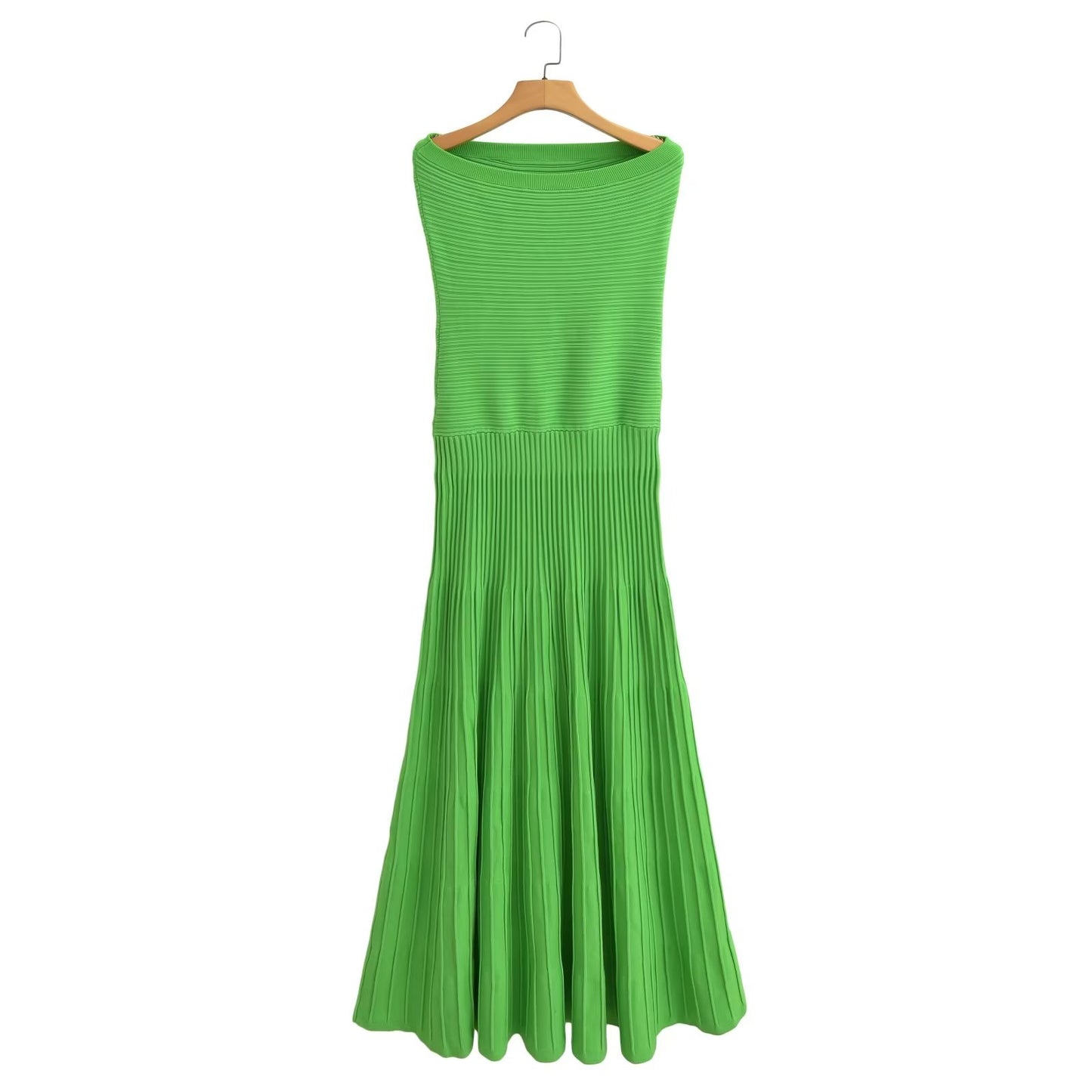 Summer Sexy Sexy Slim-Fit Tube Top Straight Sleeveless Knitted Dress