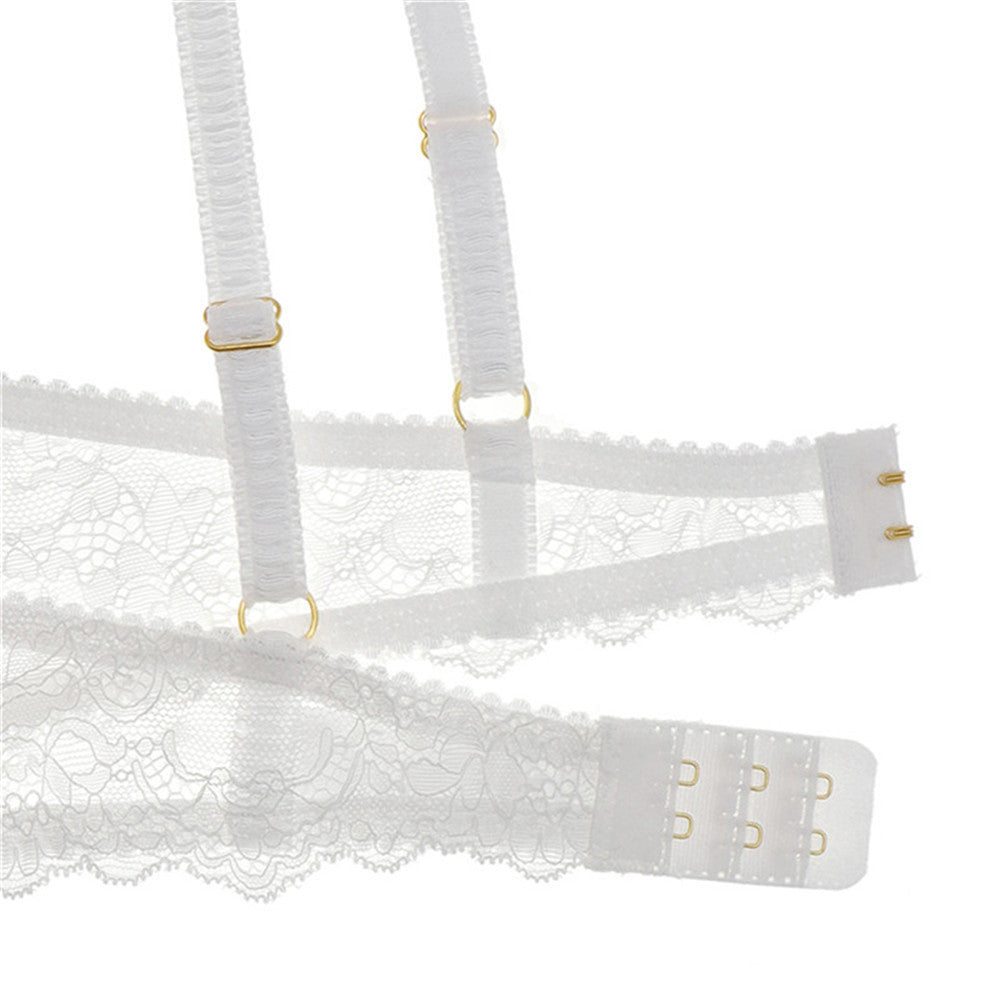 Sexy Comfortable Lace Wireless Triangle Cup Thin Bra Set