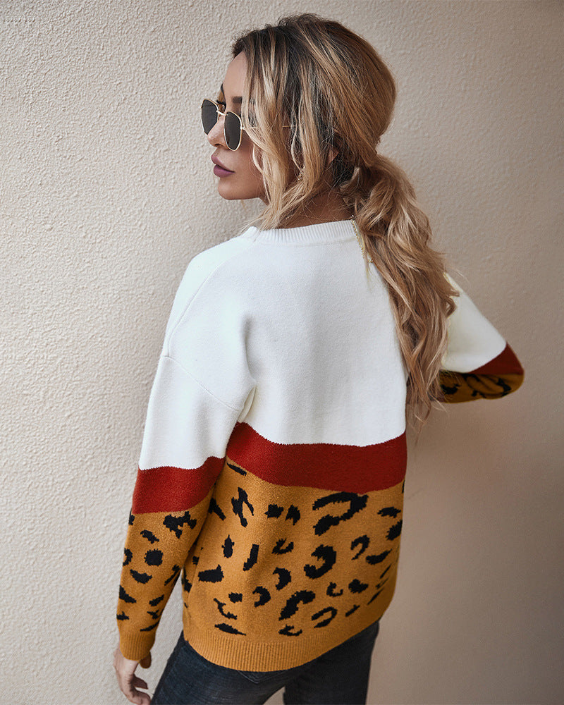 Sweatshirt met luipaardprint