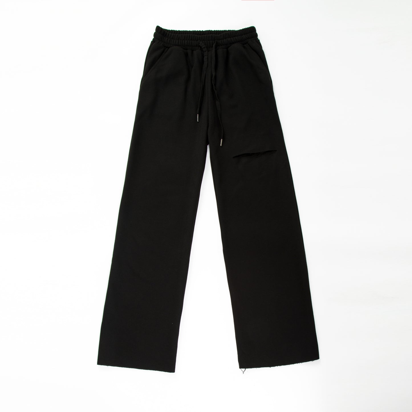 Solid Color Loose Hole Straight Lengthened Mopping Sports Pants