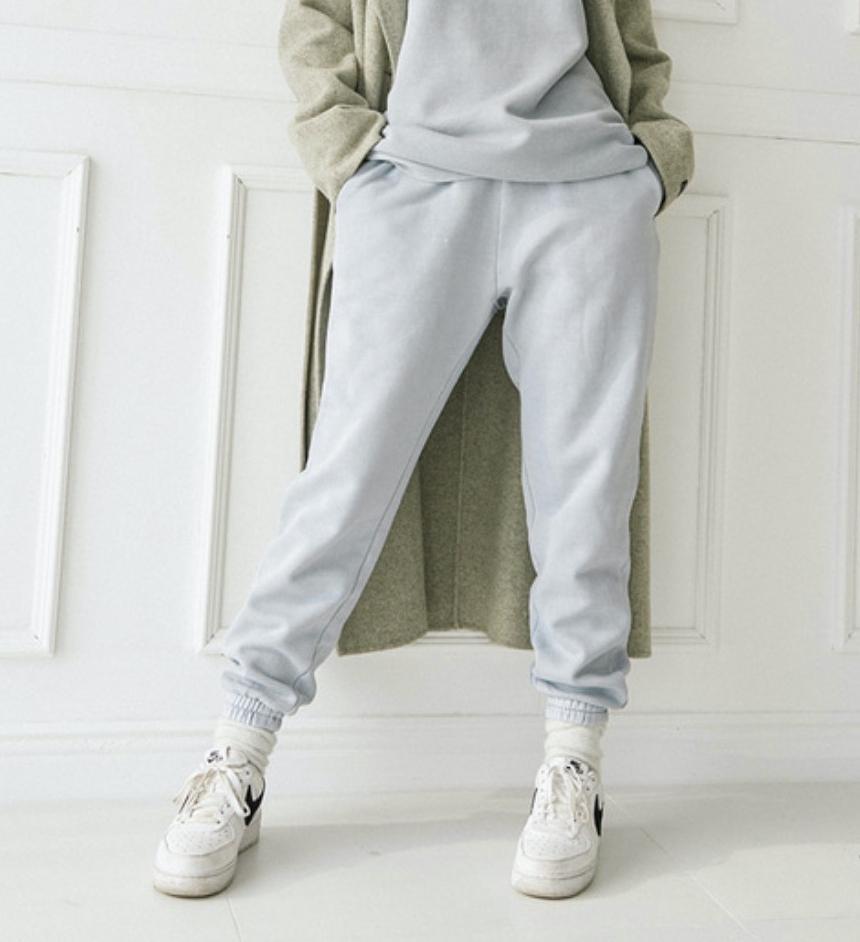 Plaster Elastic Waist Small Letter Graphic Embroidered Drawstring Casual Sweatpants