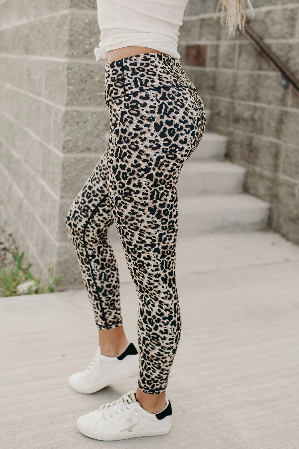 Hip Raise Skinny Leopard Print High Waist Breathable Sexy Yoga Fitness Pants