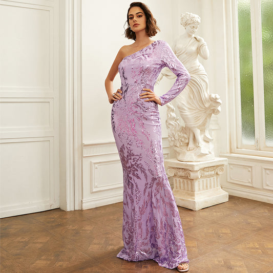 Elegant Sexy Sequined Evening Dress