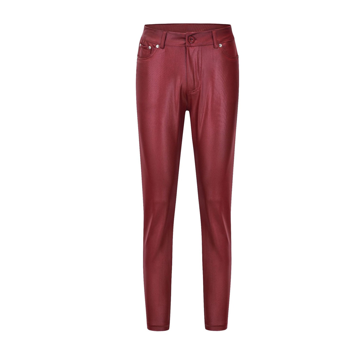 Casual Skinny Faux Leather Pants