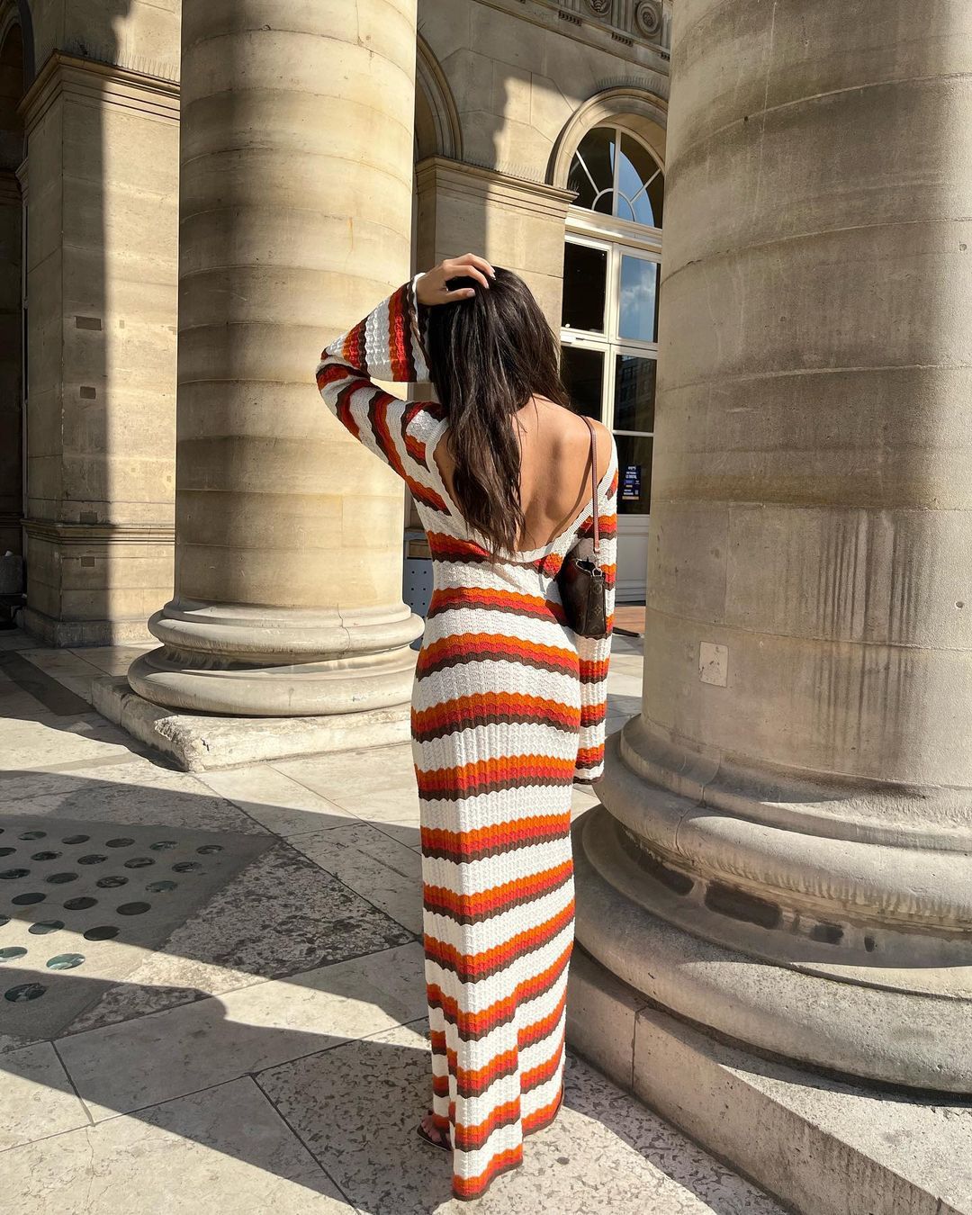 Striped Contrast Color Beach Vacation Sexy Dress