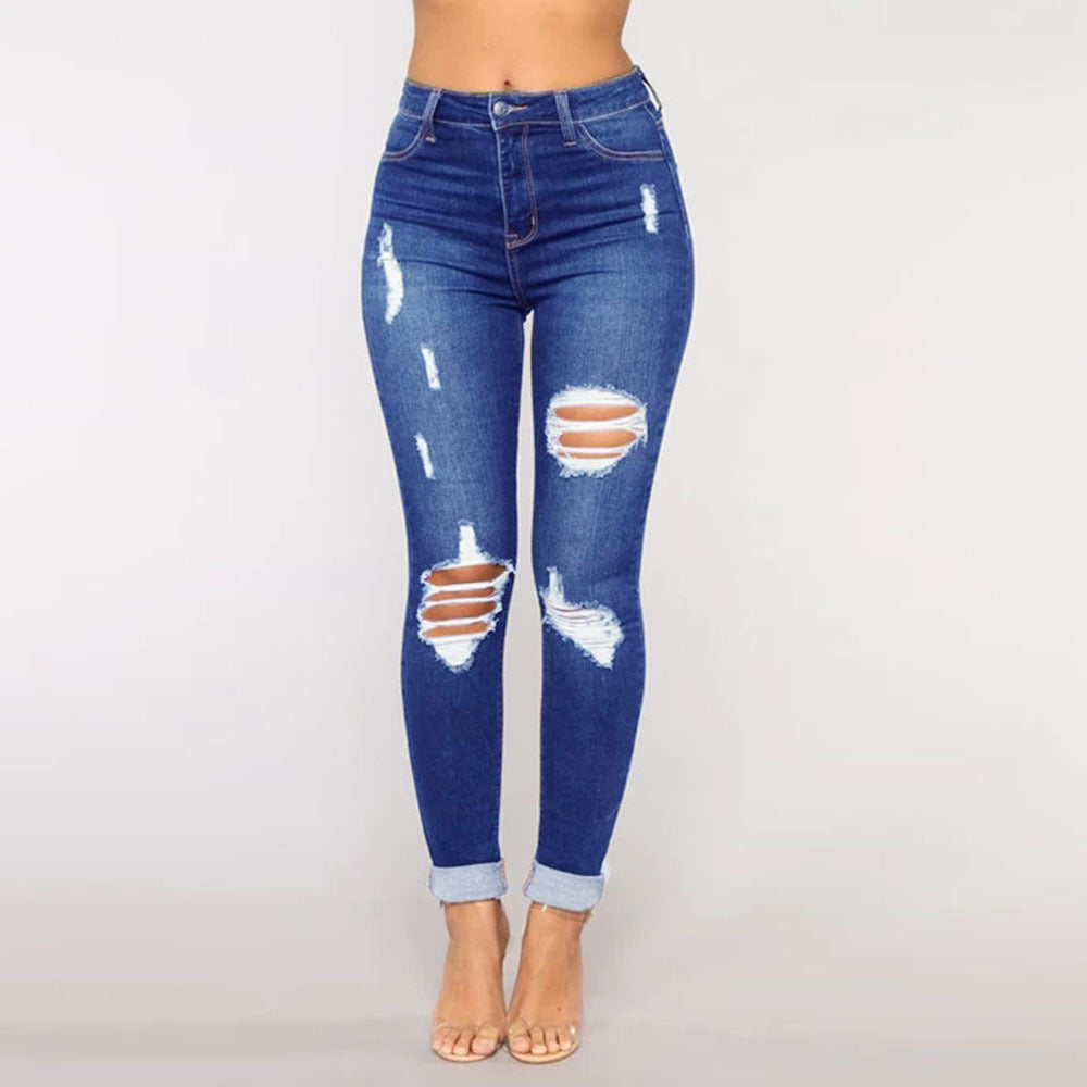 Holes Washed Casual Street Jeans