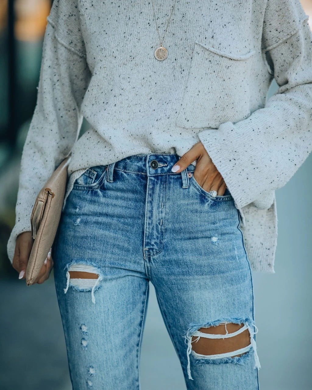 Ripped Street Slimming All-Matching Jeans