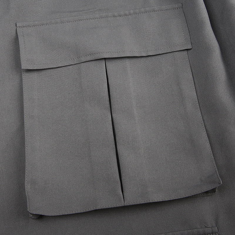 Street Women Pocket Stitching Workwear Skirt