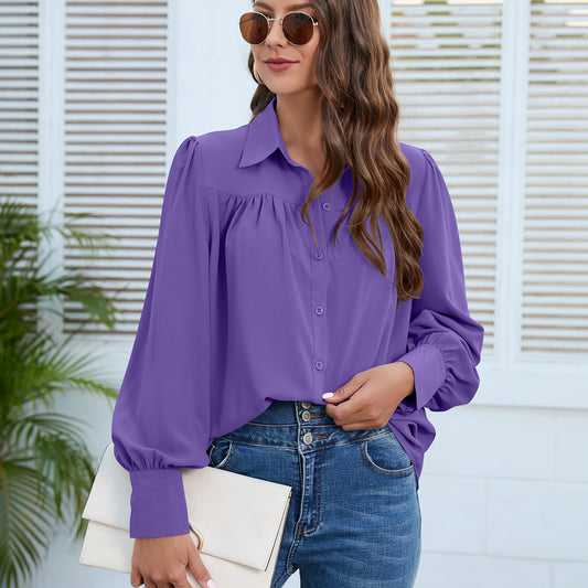 Pleated Long Sleeved Shirt