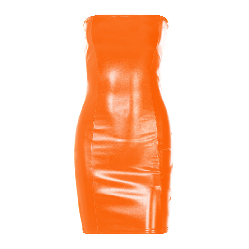 Seksowna sukienka tuba w jednolitym kolorze