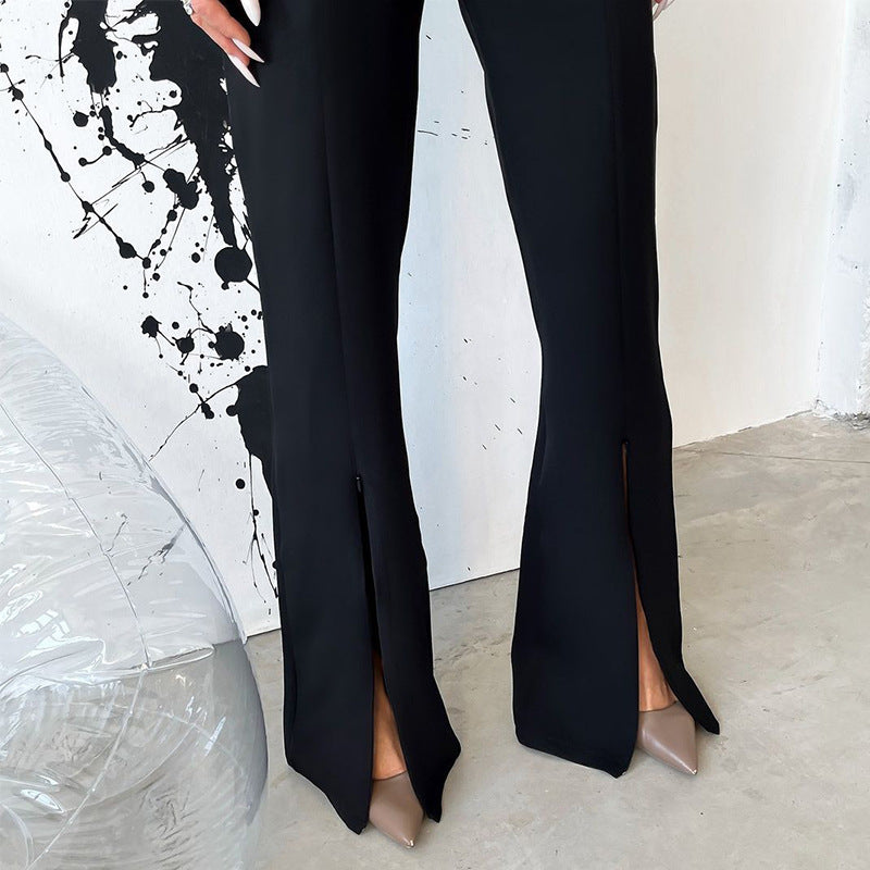 Long Sleeve Business Work Pant Two-Piece Set