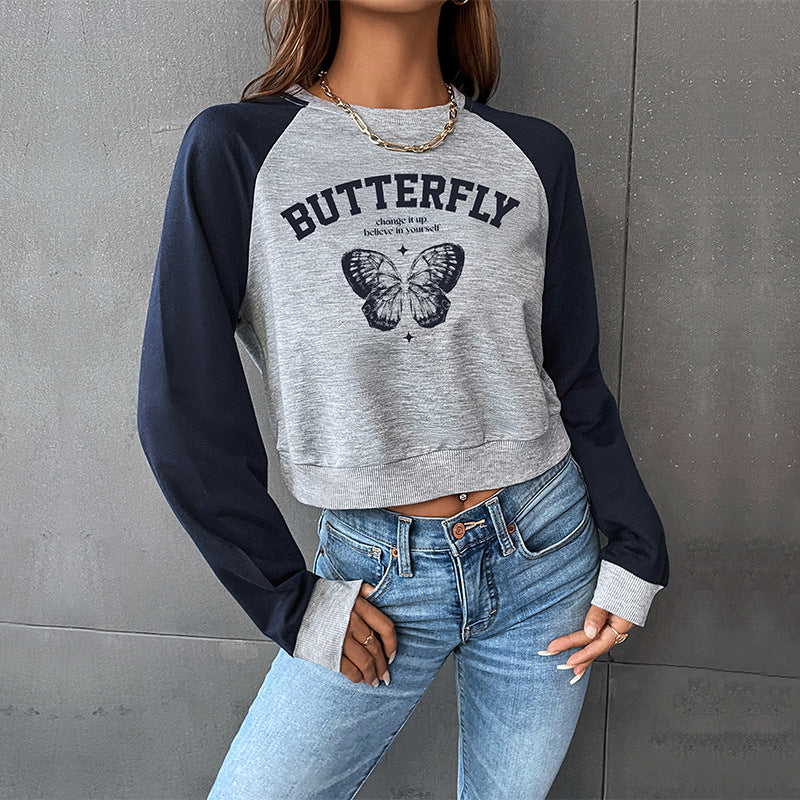 Sweatshirt met vlinderprint
