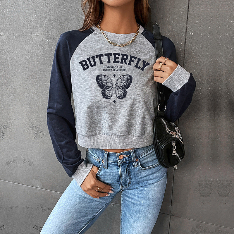 Sweatshirt mit Schmetterlingsdruck