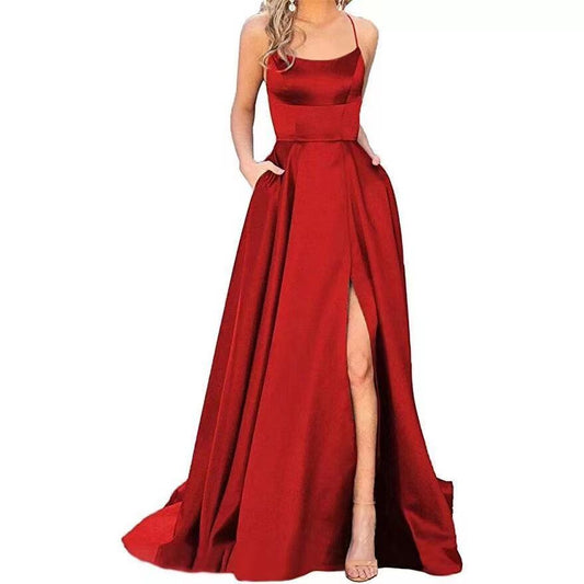 Elegant Satin Long Maxi Dress