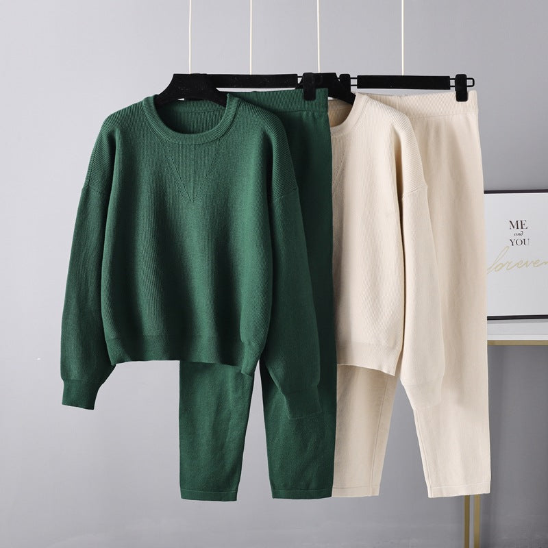 Loose Casual Sweater Two Piece Set