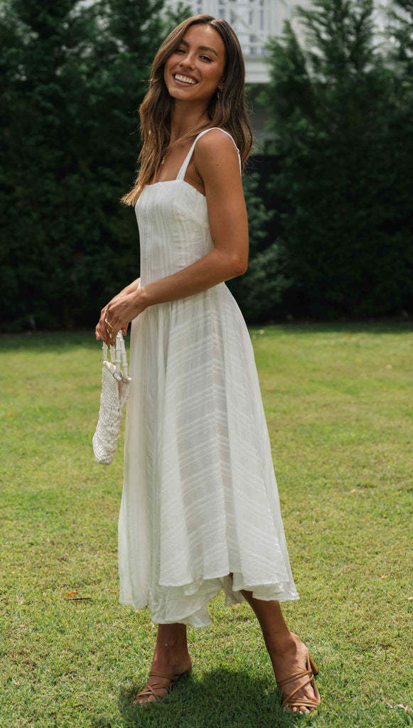 Sleeveless with Irregular Asymmetric Hem Maxi Dress