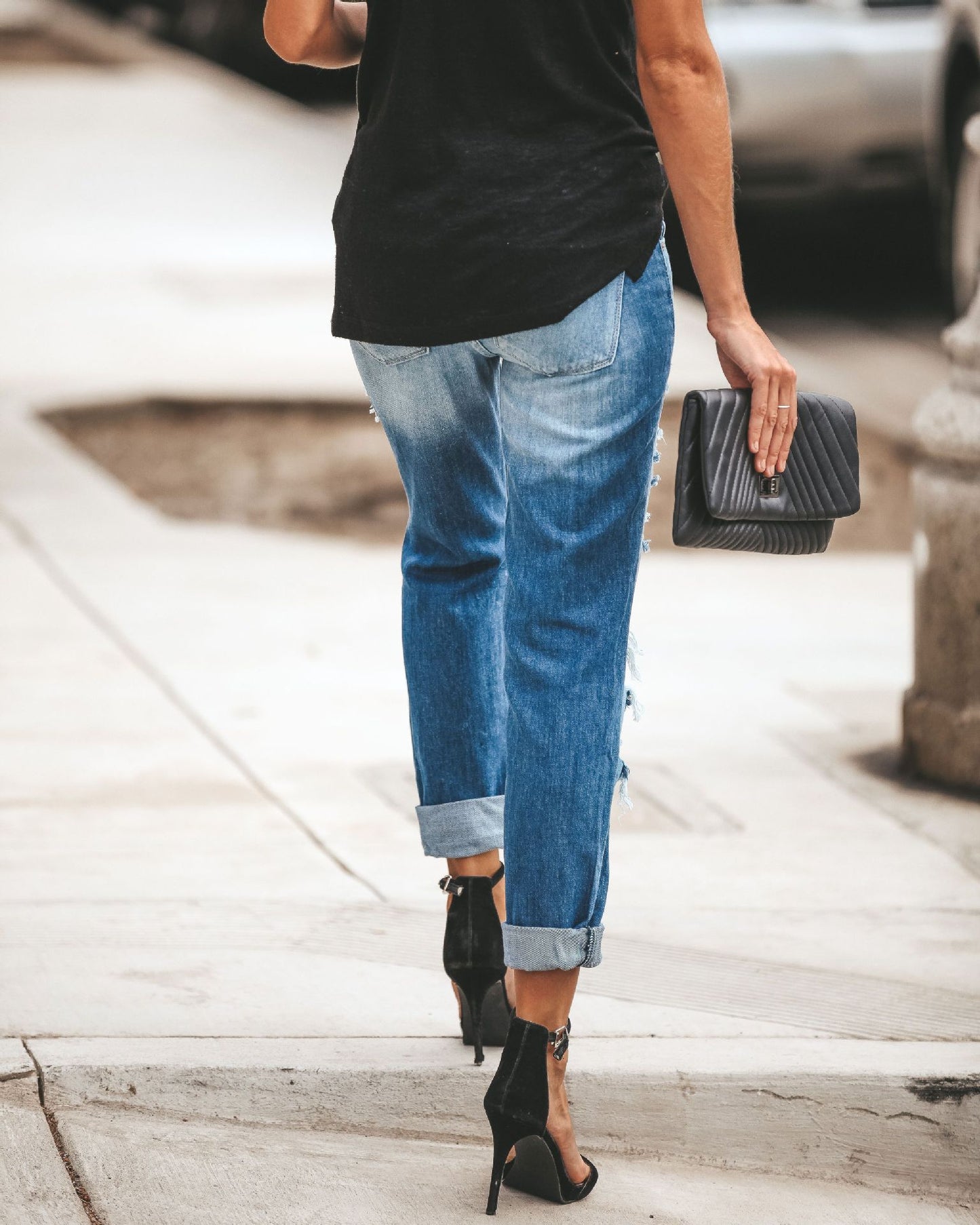 Summer Casual Washed Ripped Straight Street Jeans