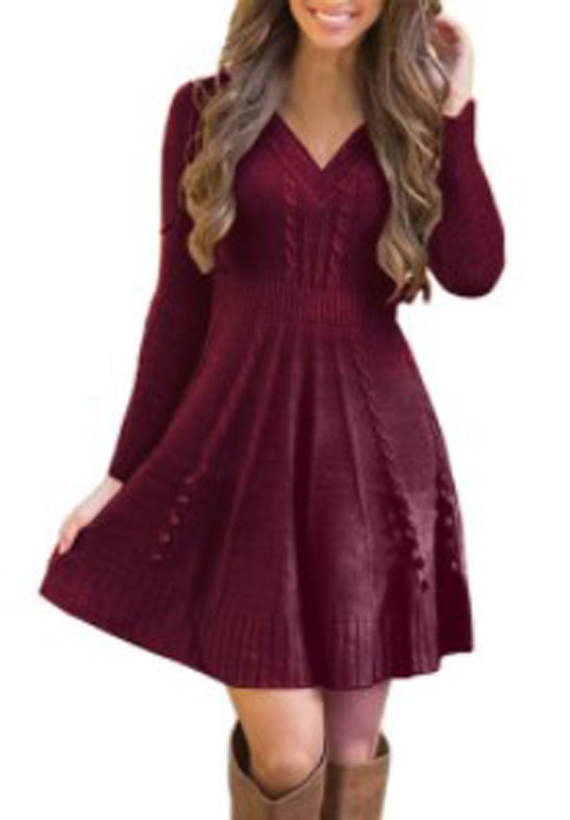 Loose Knitted Sweater Dress