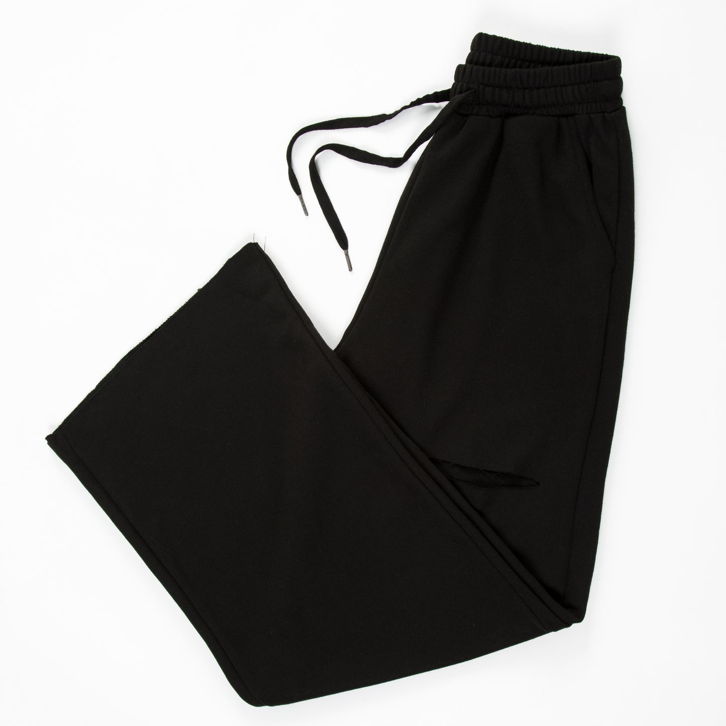 Solid Color Loose Hole Straight Lengthened Mopping Sports Pants