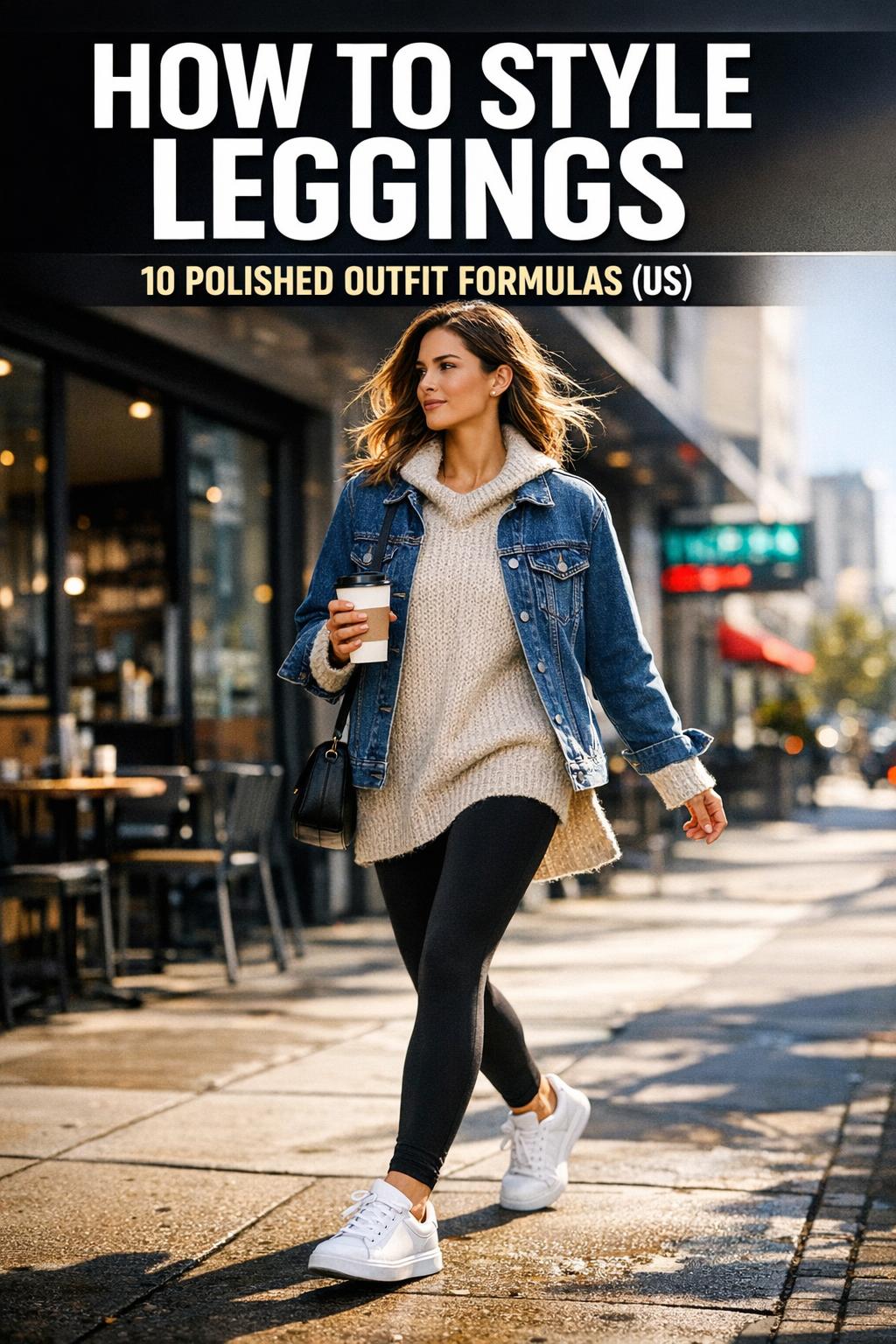 How to style leggings with an oversized sweater, ankle boots, and a crossbody bag for a chic casual outfit