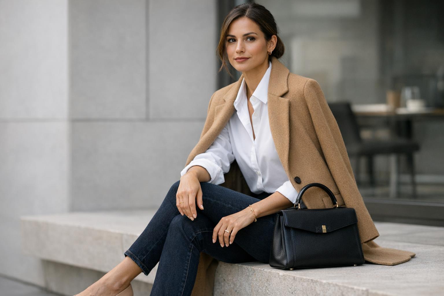 How to look expensive with a quiet luxury outfit in deep neutrals, tailored fit, and polished accessories