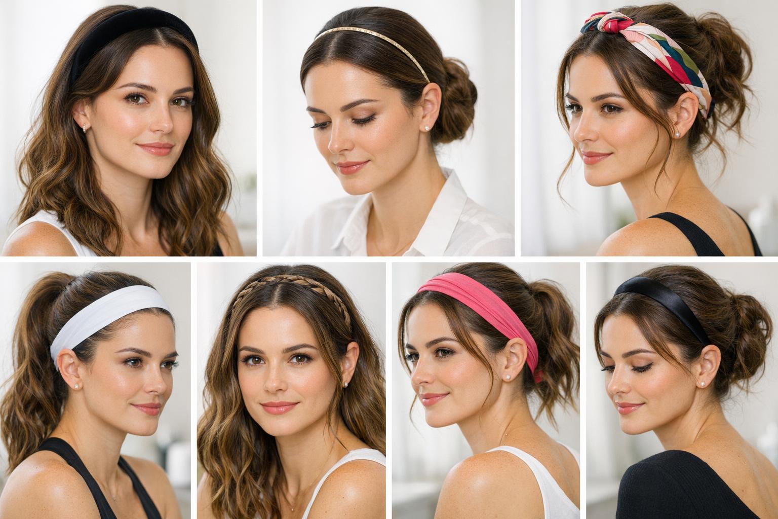How to wear a headband with loose waves and a knotted satin band for a polished everyday hairstyle